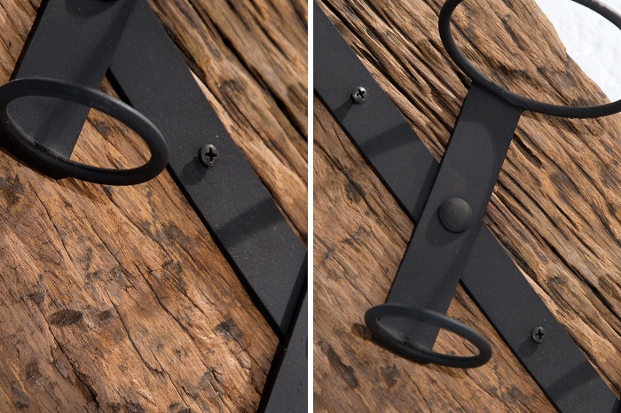 Raft de perete pentru vin EUPHORIA BARRACUDA din lemn masiv de tec, 100 cm [4]