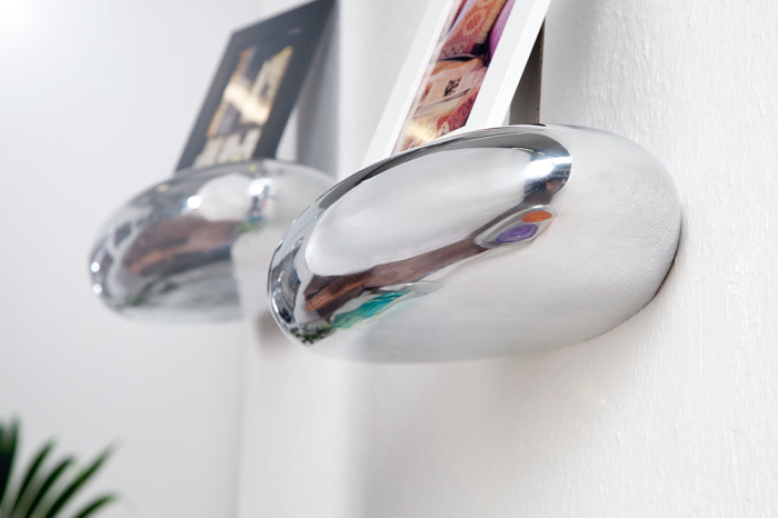 Raft de perete TEAR 40x20cm argintiu [3]