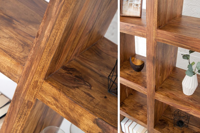 Raft din lemn Sheesham Makassar, 180/90 cm [6]