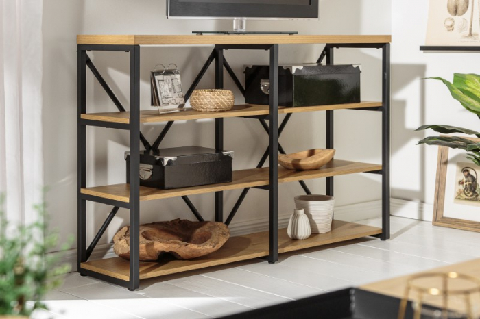Raft din MDF înfoliat și cadru metalic Studio, 110 cm [3]