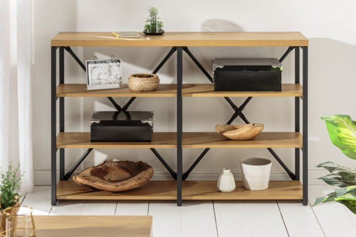 Raft din MDF înfoliat și cadru metalic Studio, 110 cm [4]