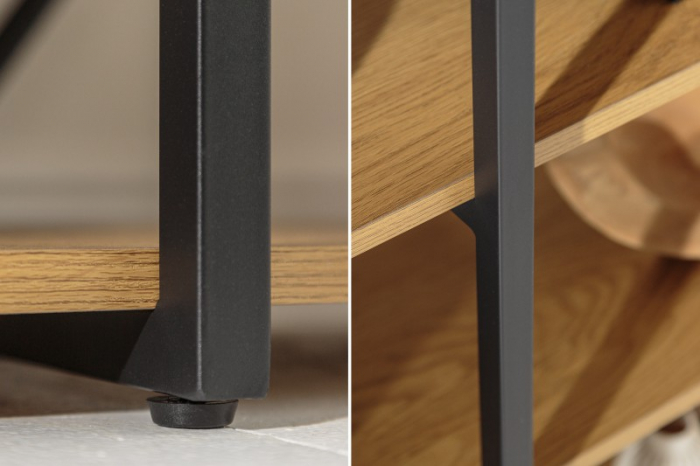 Raft din MDF înfoliat și cadru metalic Studio, 110 cm [6]