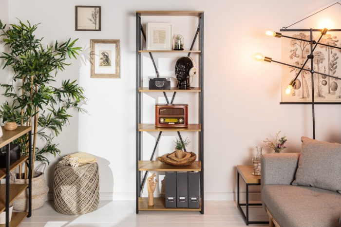Raft din MDF înfoliat și cadre metallic Studio, 180 cm [2]