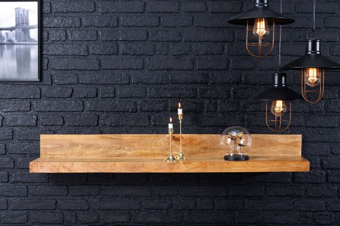 Raft pentru perete MAKASSAR din lemn de mango, 80 cm [3]