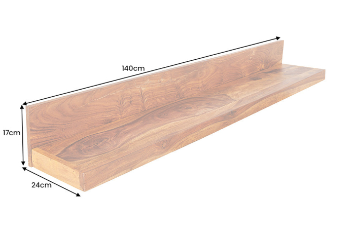 Raft pentru perete MAKASSAR din lemn sheesham, 140 cm [7]