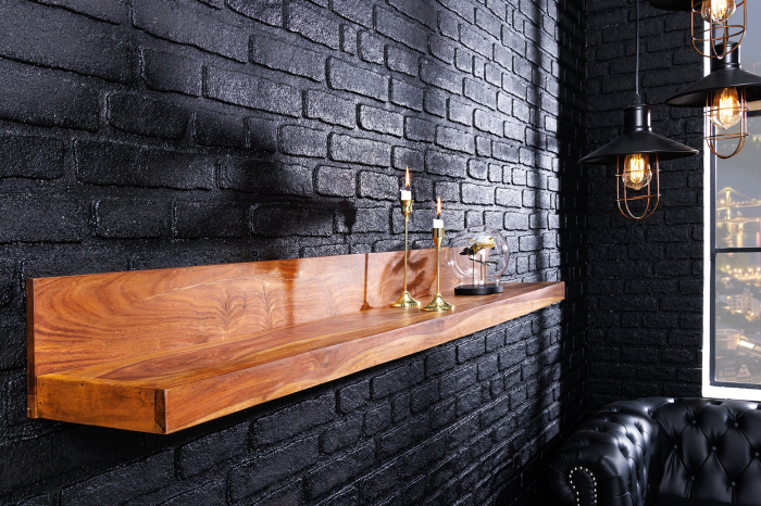 Raft pentru perete MAKASSAR din lemn sheesham, 140 cm [6]