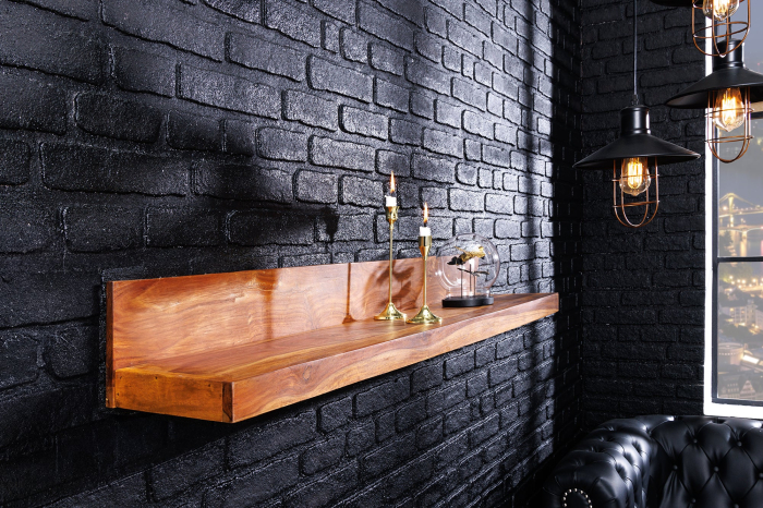 Raft pentru perete MAKASSAR din lemn sheesham, 80 cm [6]