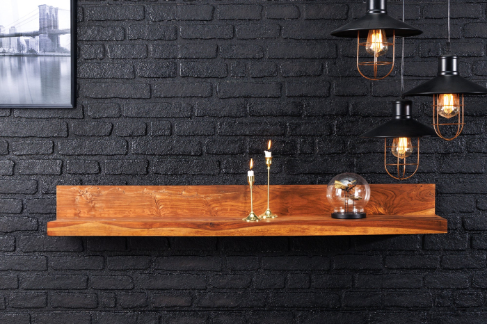 Raft pentru perete MAKASSAR din lemn sheesham, 80 cm [3]