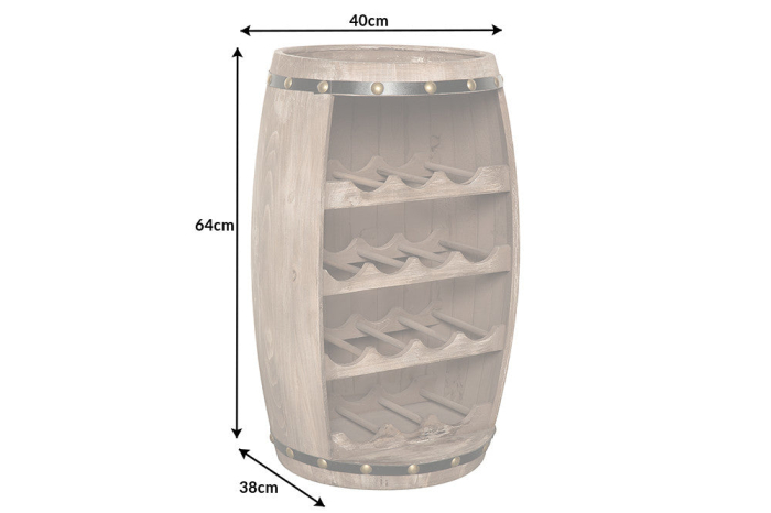 Raft pentru vin BODEGA din lemn de brad, 60 cm [7]