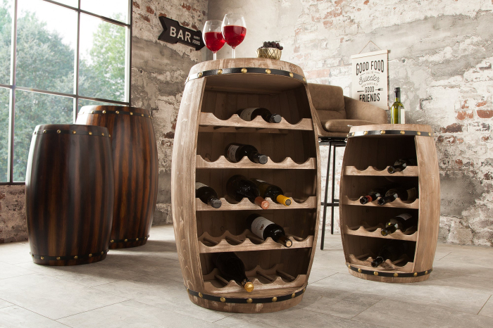 Raft pentru vin BODEGA din lemn de brad, 80 cm [2]