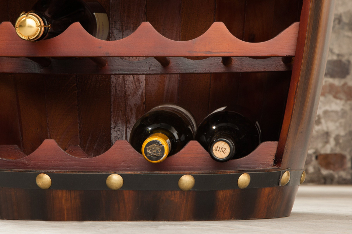 Raft pentru vin BODEGA din lemn de brad cafea, 80 cm [5]
