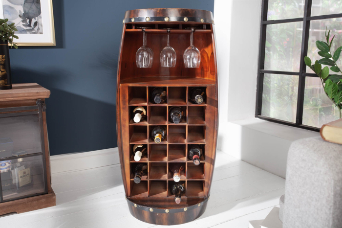 Raft pentru vin BODEGA din lemn masiv de brad, 100 cm [3]