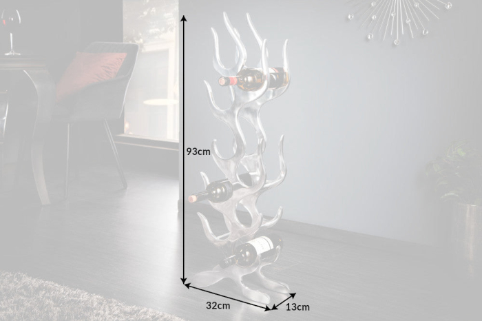 Raft pentru vin FLAMES din aluminiu, L 93 cm [8]
