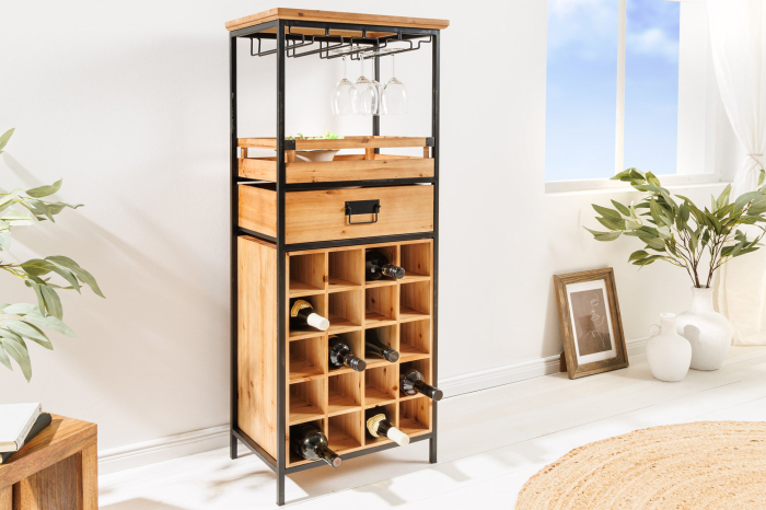 Raft pentru vin SEVEN SEAS din lemn de pin, 120 cm [3]