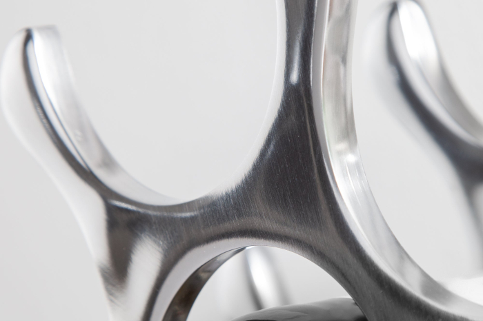 Raft pentru vinuri pentru 10 sticle, aluminiu argintiu [7]