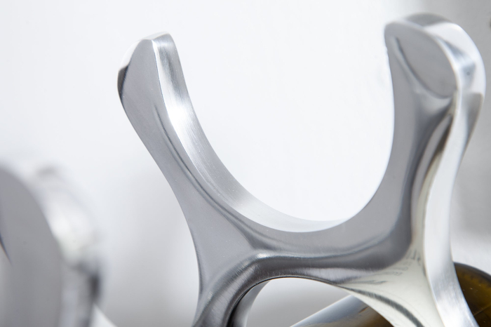 Raft pentru vinuri pentru 10 sticle, aluminiu argintiu [8]