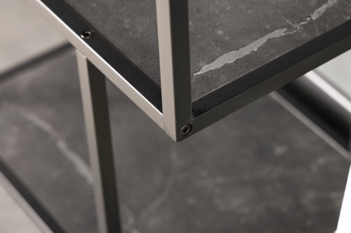 Raft SLIM LINE cu aspect de marmura antracit, 115x80 cm [4]