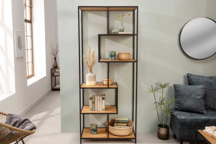 Raft SLIM LINE din lemn de stejar, 185x77 cm [3]