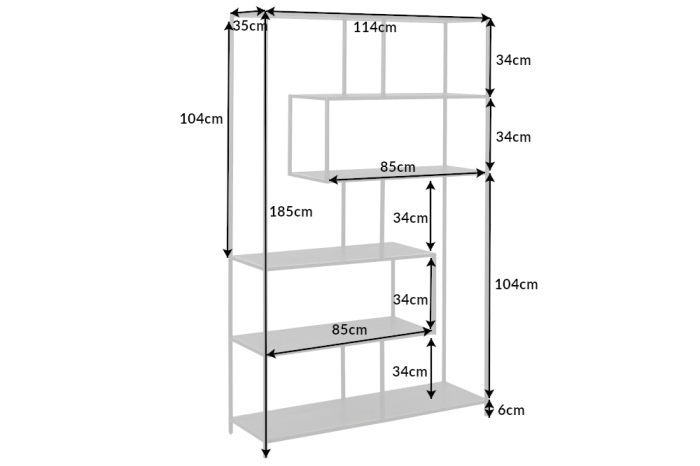 Raft SLIM LINE din lemn de stejar negru, 185x115 cm [8]