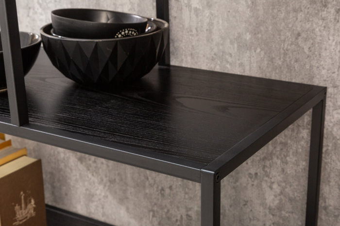 Raft SLIM LINE din lemn de stejar negru, 185x115 cm [5]