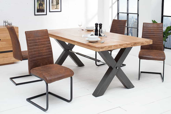 Scaun APARTMENT din microfibra maro [2]