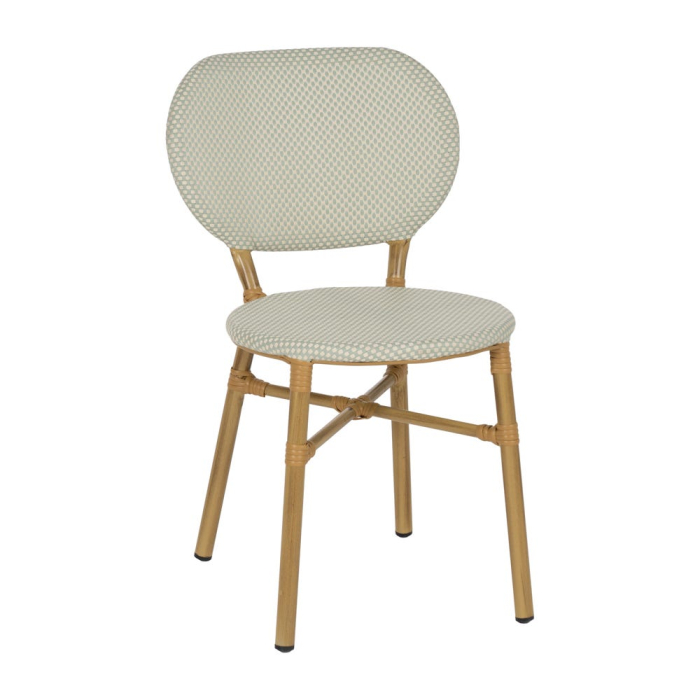Scaun de exterior aquamarine din  aluminiu-textilena 47 x 60 x 79 cm [3]