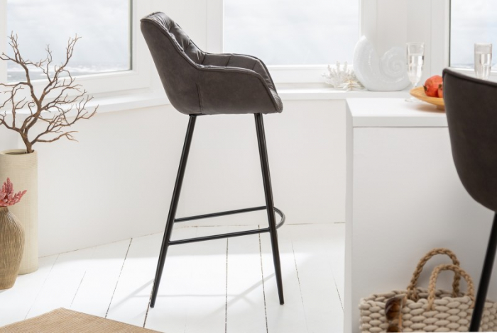 Set 2 scaune bar gri The Dutch Comfort, 104 cm [3]