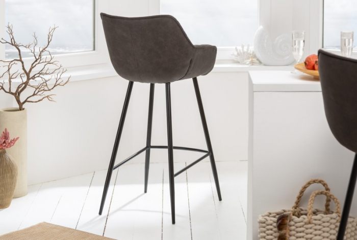 Set 2 scaune bar gri The Dutch Comfort, 104 cm [4]