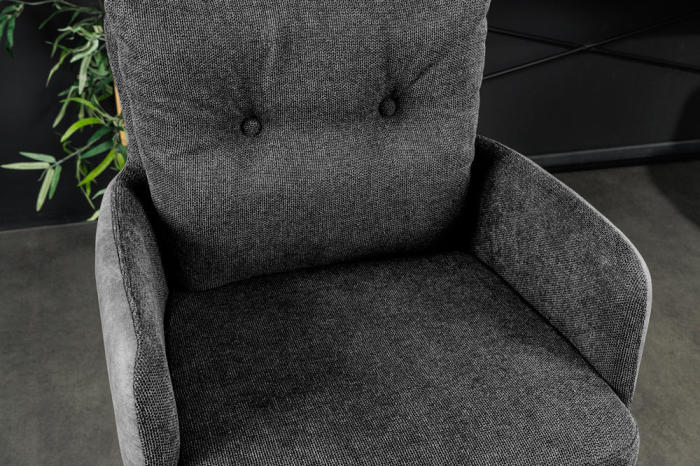 Scaun bar rotative BIG GEORGE din catifea antracit  [6]