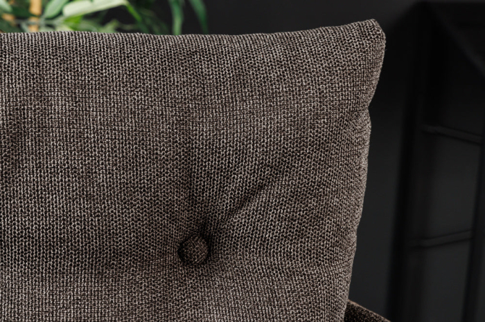 Scaun bar rotative BIG GEORGE din catifea taupe  [4]