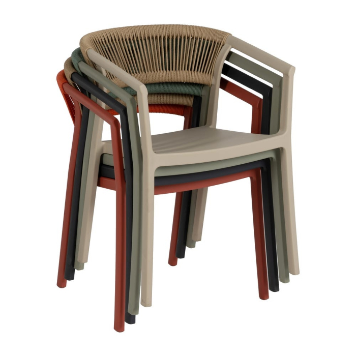 Scaun de exterior  bej 56 x 52 x 76 cm [4]