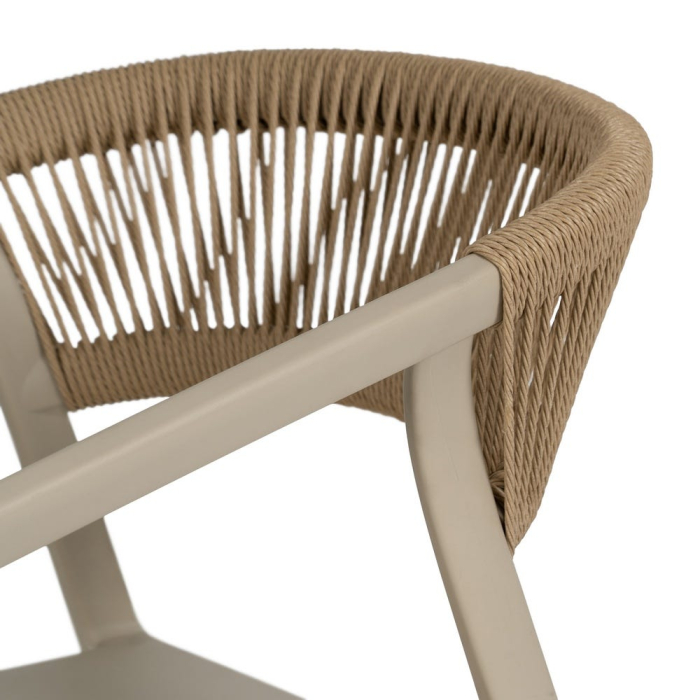 Scaun de exterior  bej 56 x 52 x 76 cm [8]