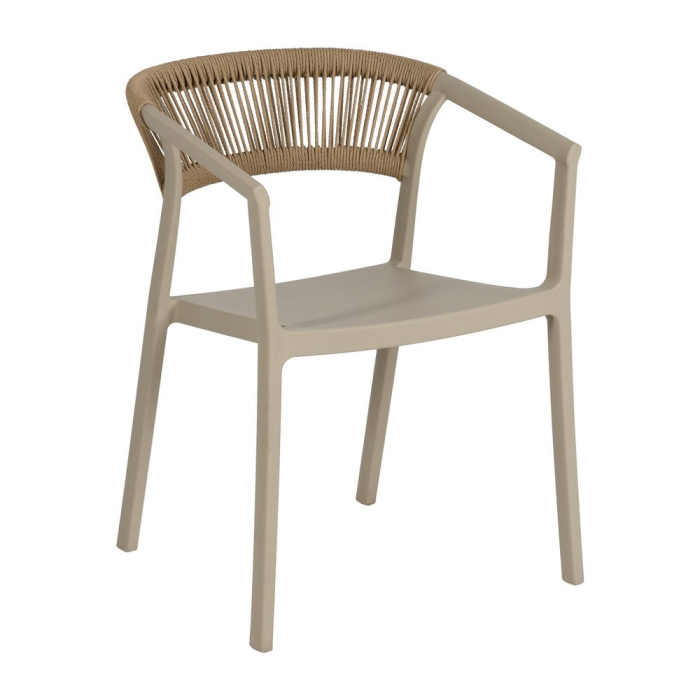 Scaun de exterior  bej 56 x 52 x 76 cm [3]