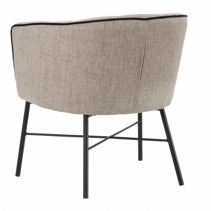 Scaun cu tapițerie din țesătură structurală și metal 69 X 60 X 75 CM [5]