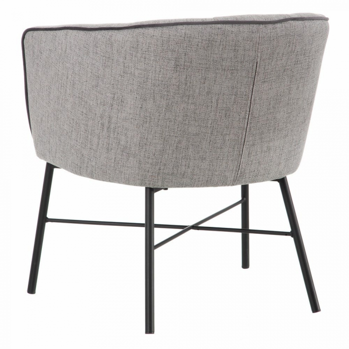 Scaun cu tapițerie din țesătură structurală și metal 69 X 60 X 75 CM [5]
