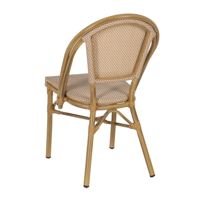 Scaun de exterior bej din aluminiu și textilenă 50 x 54 x 85 cm [5]
