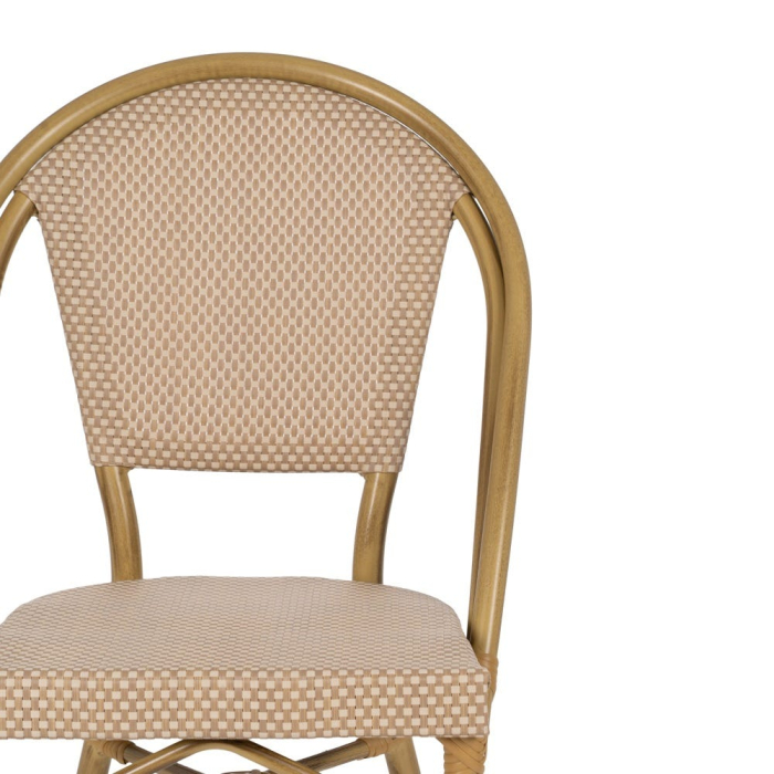 Scaun de exterior bej din aluminiu și textilenă 50 x 54 x 85 cm [6]