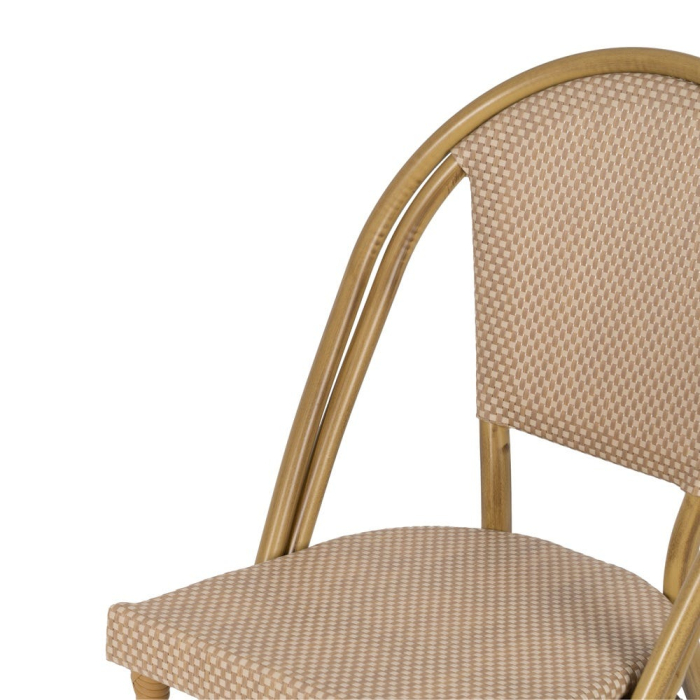 Scaun de exterior bej din aluminiu și textilenă 50 x 54 x 85 cm [7]