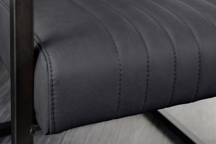 Scaun BIG ASTON din piele neagra [6]