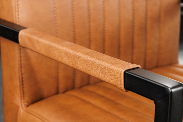 Scaun BIG ASTON din piele vintage cognac [5]