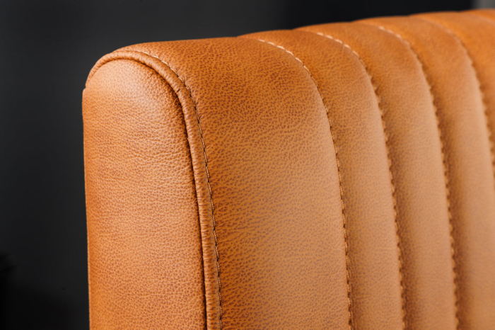 Scaun BIG ASTON din piele vintage cognac [4]