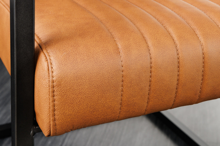 Scaun BIG ASTON din piele vintage cognac [6]