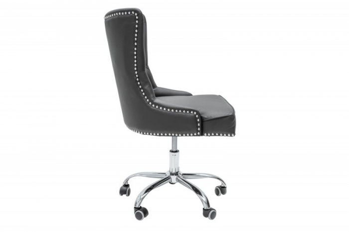 Scaun birou negru ajustabil din piele Victorian [3]