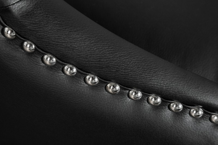 Scaun birou negru ajustabil din piele Victorian [5]
