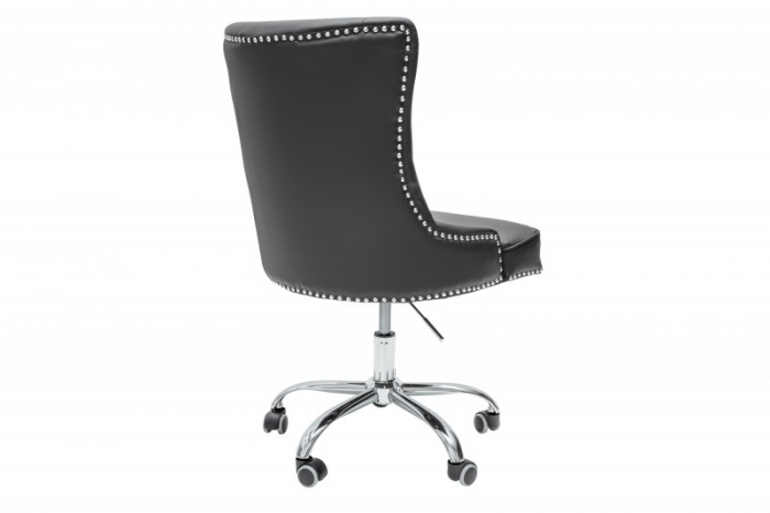 Scaun birou negru ajustabil din piele Victorian [4]