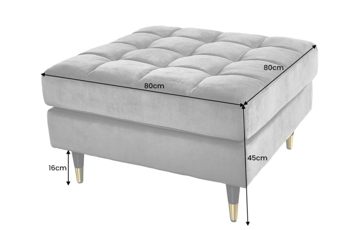 Scaun COZY VELVET 80 cm catifea aqua [11]