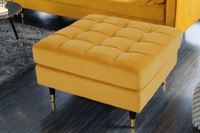 Scaun COZY VELVET 80 cm catifea galben muștar [3]