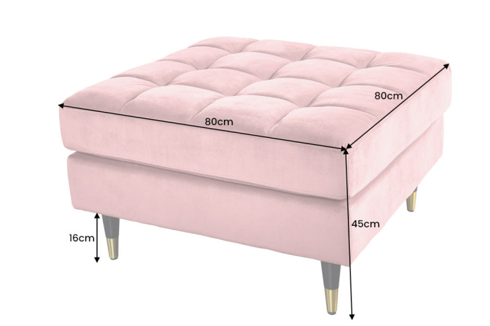 Scaun COZY VELVET 80 cm catifea roz închis [11]