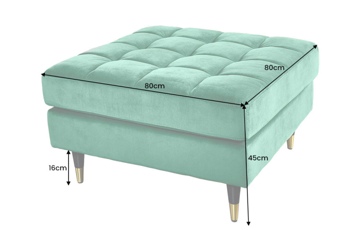Scaun COZY VELVET 80 cm verde smarald [11]