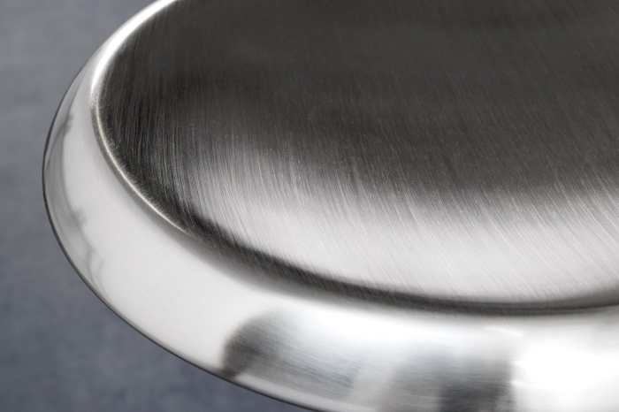 Scaun de bar INDUSTRIAL din metal mat argintiu, 73-81 cm [8]